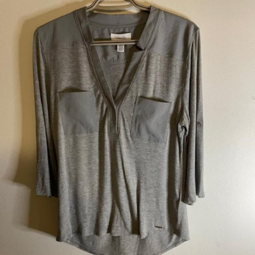 CALVIN KLEIN Grey Top - Small